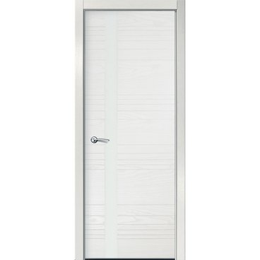 Межкомнатная дверь шпонированная Milyana ID H бьянко стекло белое