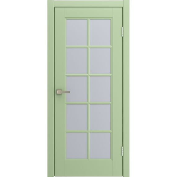 Фото двери Аморе фисташка эмаль со стеклом