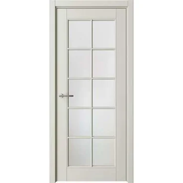 Межкомнатная дверь эмаль Классика 5 латте остеклённая