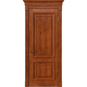 Межкомнатная дверь массив дуба Alvero Екатерина янтарь глухая