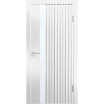 Межкомнатная дверь эмаль Ультра белая со стеклом