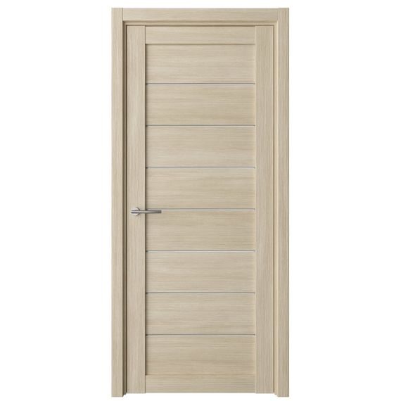 Фото двери Сеул экошпон лиственница мокко со стеклом