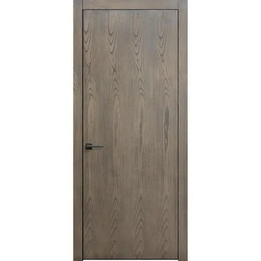Межкомнатная дверь массив дуба шпон ясеня Флэт-4 0005 глухая