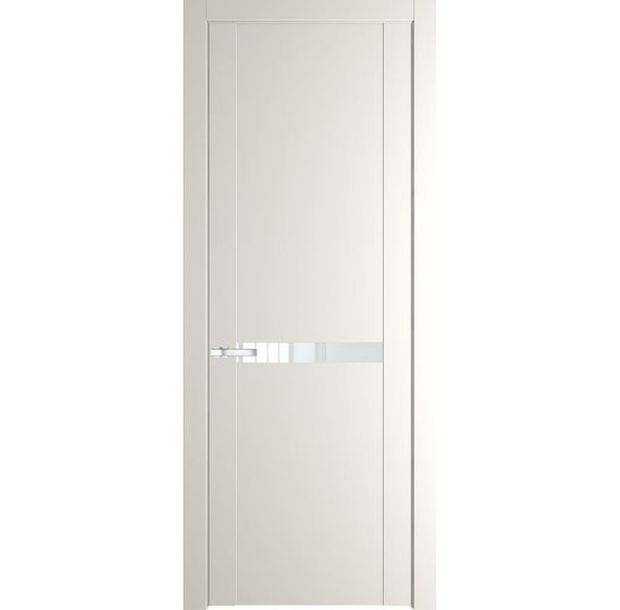 Межкомнатная дверь 1.4P перламутр белый остеклённая
