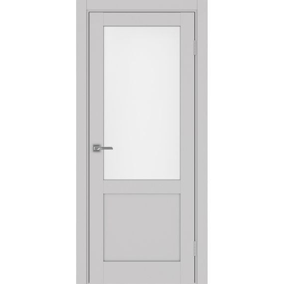 Фото двери из экошпона Турин 502.21 пепельный остеклённая