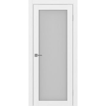Межкомнатная дверь экошпон Турин 501.2 белый лёд остеклённая