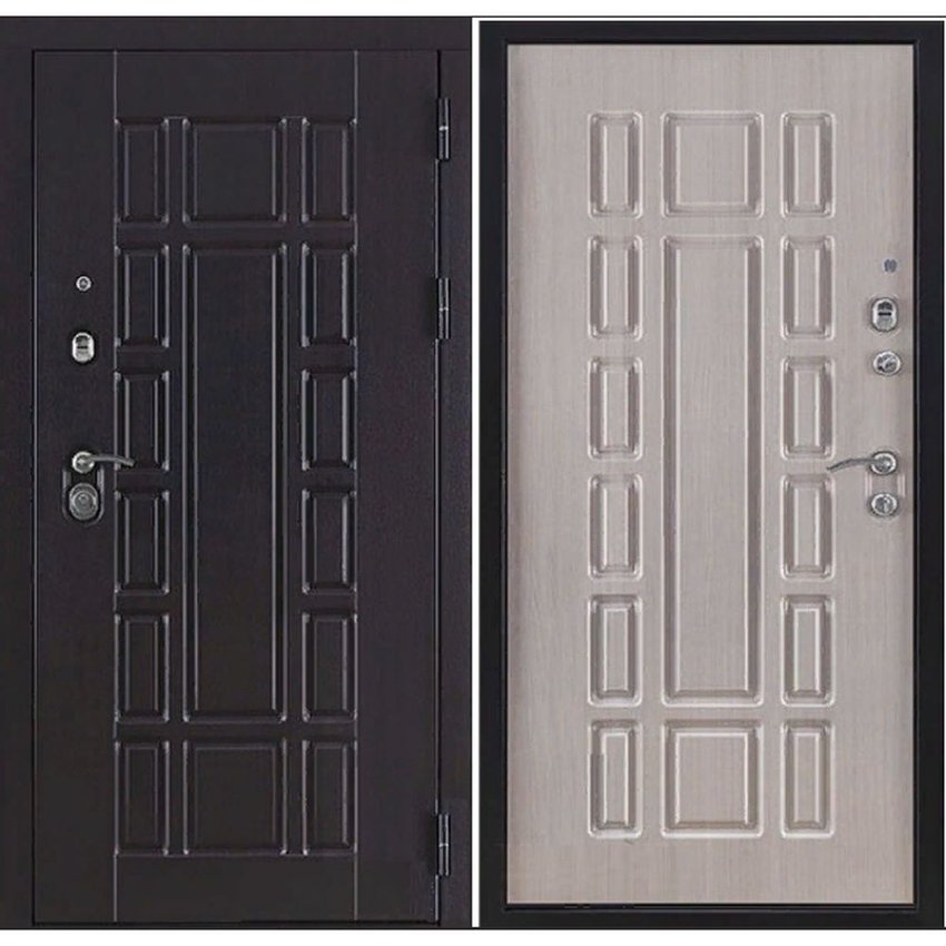 Входная дверь Консул ПВХ венге панель ПВХ дуб светлый