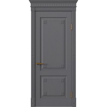 Межкомнатная дверь массив дуба Viporte Флоренция графит глухая