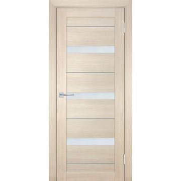 Межкомнатная дверь экошпон Мариам Техно-742 капучино стекло сатинат белый