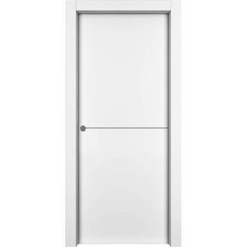 Межкомнатная дверь эмаль 1001 M1 белая глухая