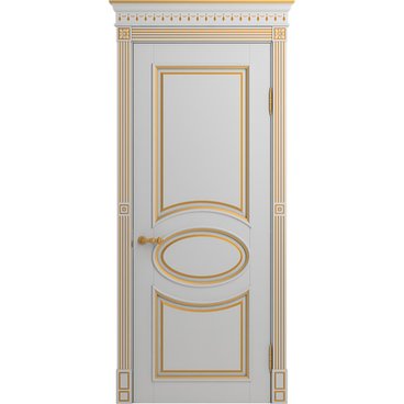 Межкомнатная дверь массив бука Viporte Лацио аворио патина золото глухая