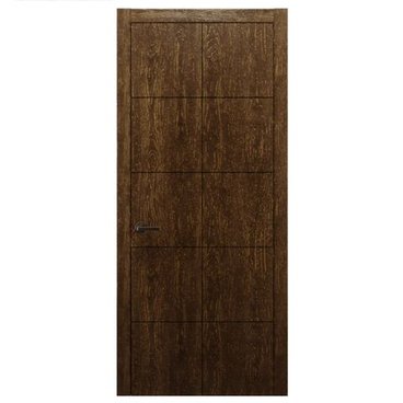 Межкомнатная дверь массив дуба Alvero Флэт-V орех золотой глухая