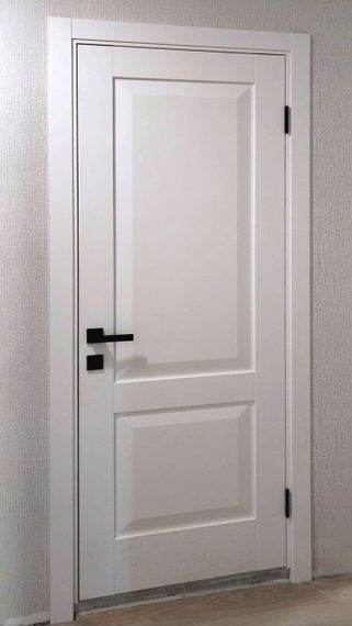 Межкомнатная дверь экошпон ДП-2 white silk глухая