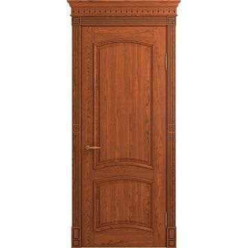 Межкомнатная дверь массив ясеня Бристоль коньяк глухая