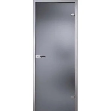 Межкомнатная стеклянная дверь АКМА Лайт стекло серое матовое