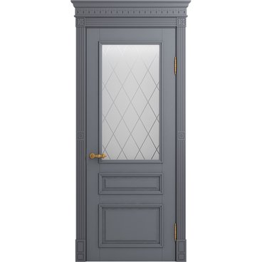 Межкомнатная дверь массив бука Viporte Рим тауп остеклённая