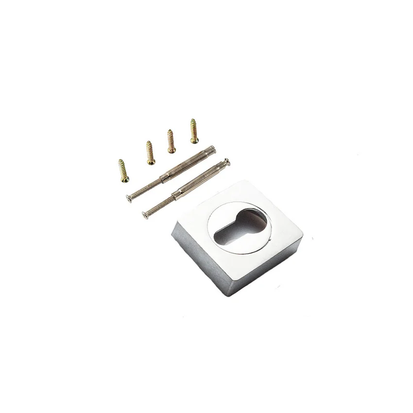 Накладка на цилиндр квадратная Archie хром матовый