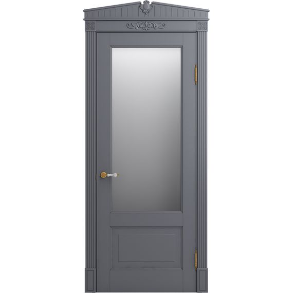 Межкомнатная дверь массив бука Viporte Бьелла тауп остеклённая