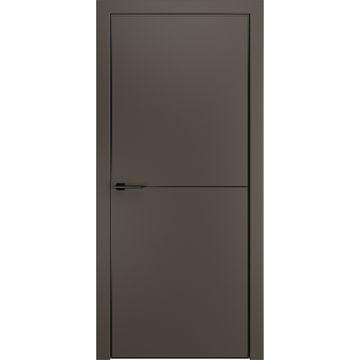 Межкомнатная дверь пэт Премьер-1 антрацит AL Black глухая