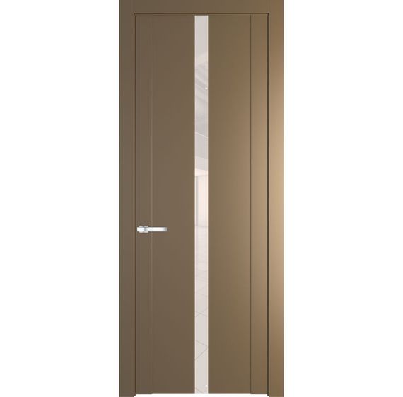 Межкомнатная дверь 1.8P перламутр золото остеклённая