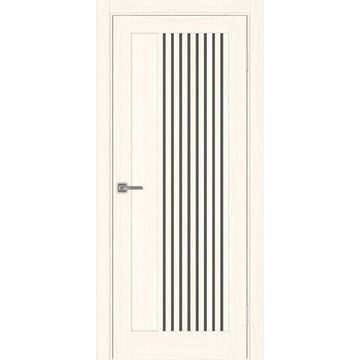 Межкомнатная дверь экошпон Турин 544.12 ясень светлый остеклённая