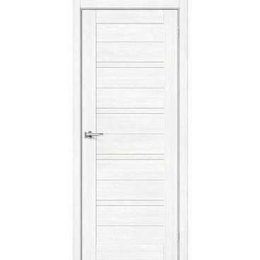 Межкомнатная дверь экошпон Bravo Порта-28 snow veralinga остеклённая