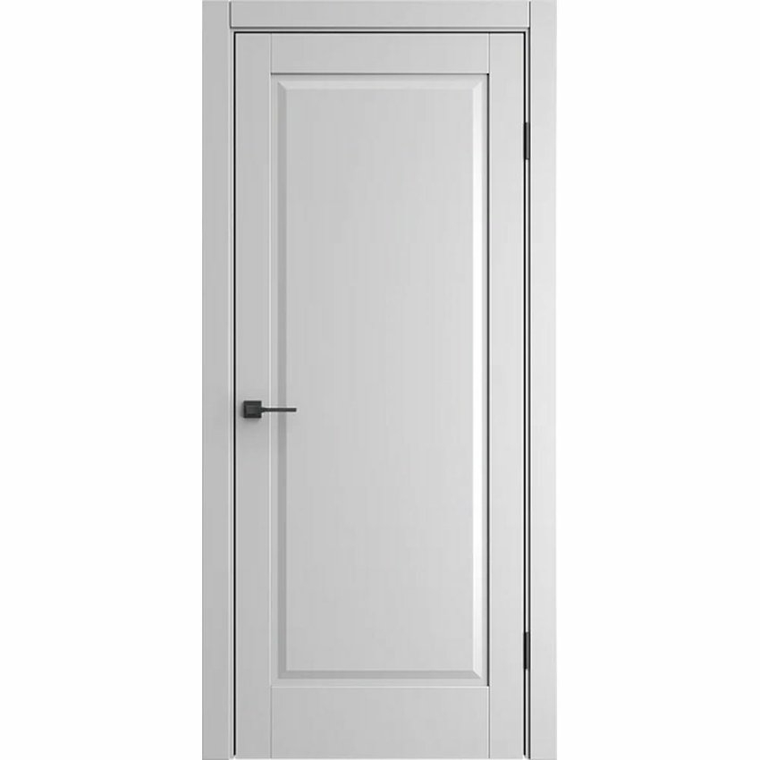 Межкомнатная дверь экошпон ДП-1 silver gray глухая