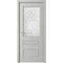 Фото межкомнатной двери эмаль Классика 3 серая остеклённая