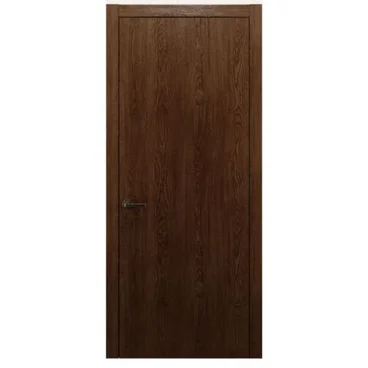 Межкомнатная дверь массив дуба Alvero Флэт-IV табачный глухая