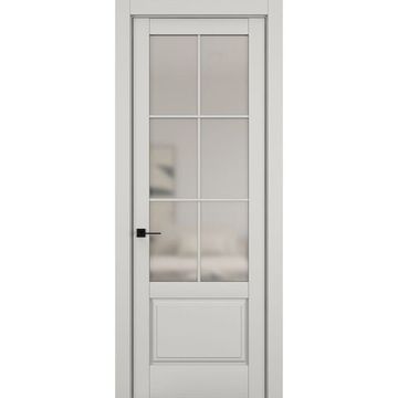 Межкомнатная дверь керамик NC 12 слоновая кость остеклённая