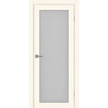 Межкомнатная дверь экошпон Турин 501.2 ясень светлый остеклённая