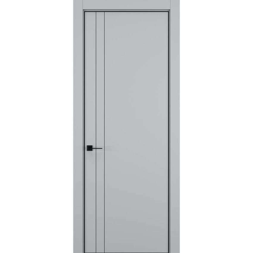 Фото межкомнатной двери керамик MN 4 шеллак серый глухая