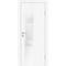 Фото межкомнатной двери экошпон Profilo Porte P-6 белая остеклённая кромка ABS в цвет полотна стекло Lacobel белоснежный