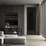 Алюминиевая межкомнатная дверь 5AX шампань остеклённая