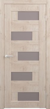 Межкомнатная дверь CPL Гавана дуб золотистый стекло бронзовое