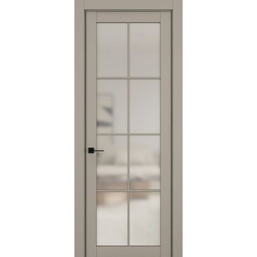 Межкомнатная дверь керамик NC 5 бежевый остеклённая