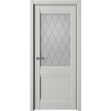 Межкомнатная дверь Рим винил платина со стеклом