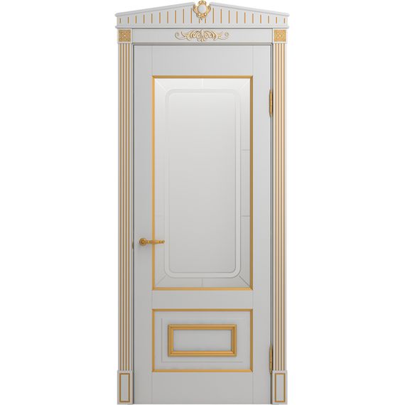 Межкомнатная дверь массив бука Viporte Неаполь аворио патина золото остеклённая