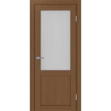 Межкомнатная дверь экошпон Турин 502.21 орех остеклённая