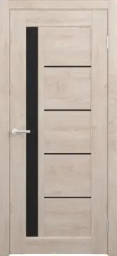 Межкомнатная дверь CPL Мехико дуб золотистый стекло чёрное