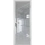 Межкомнатная алюминиевая дверь 12AG белая матовая RAL 9003 остеклённая