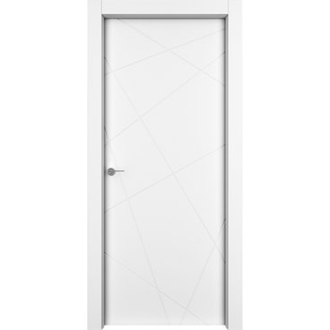 Межкомнатная дверь эмаль Ofram Гео белая глухая
