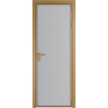Алюминиевая межкомнатная дверь 1AP золото лайт грей элегант