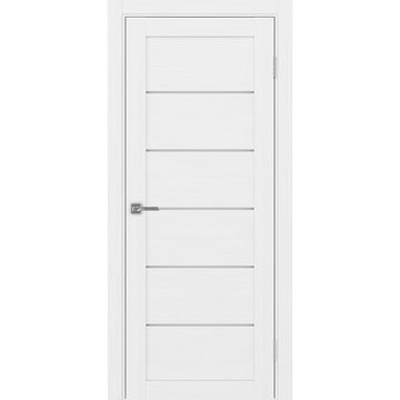 Межкомнатная дверь экошпон Турин 506.12 белый лёд остеклённая