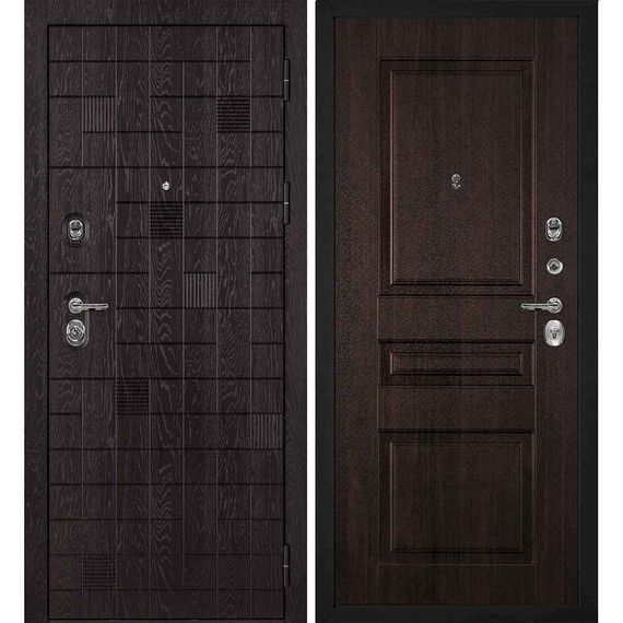 Входная дверь Нона-36 панель фрезерованная PR-150 дуб морёный