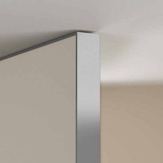 Межкомнатная дверь Квалитет К7 молочный с алюминиевой кромкой