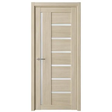 Межкомнатная дверь Мадрид эко-шпон лиственница мокко со стеклом