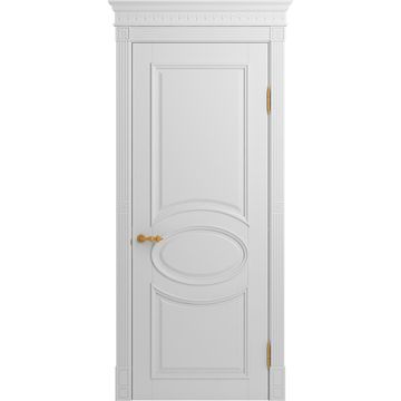 Межкомнатная дверь массив бука Viporte Лацио белая эмаль глухая