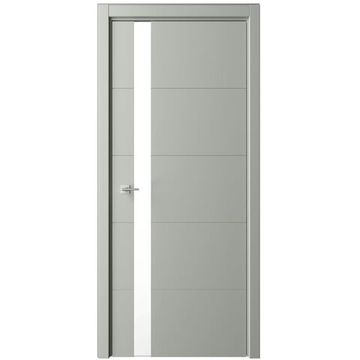 Межкомнатная дверь эмаль Albero Геометрия 7 серая остеклённая