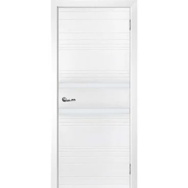 Межкомнатная дверь эмаль Текона Смальта 104 сапфир RAL 9003 остеклённая